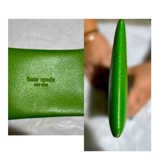 Kate Spade Vibrant Green Leather Sunglasses Case – Stylish & Protective - Picture 3 of 4